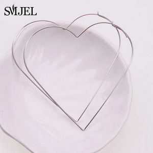 🎉3/$10🎉Large Thin Delicate Silver Heart Hoop Earrings